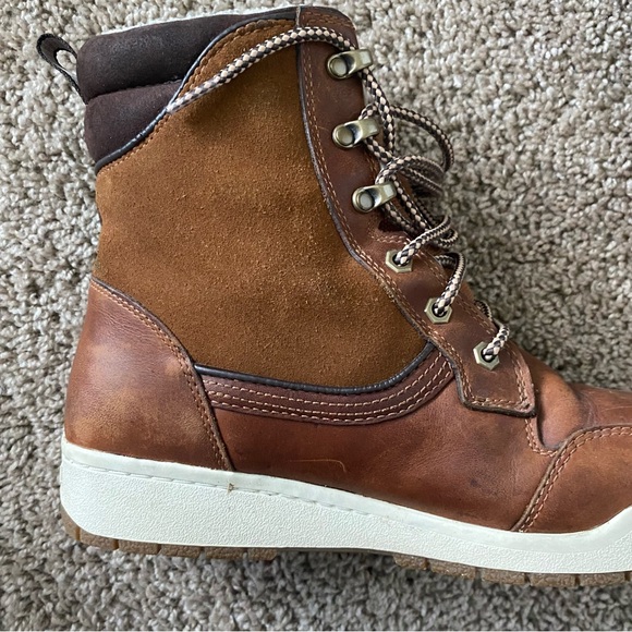 Timberland Gently Used Men's Raystown Waterproof Leather Brown Boots Size 7.5 - Picture 8 of 16